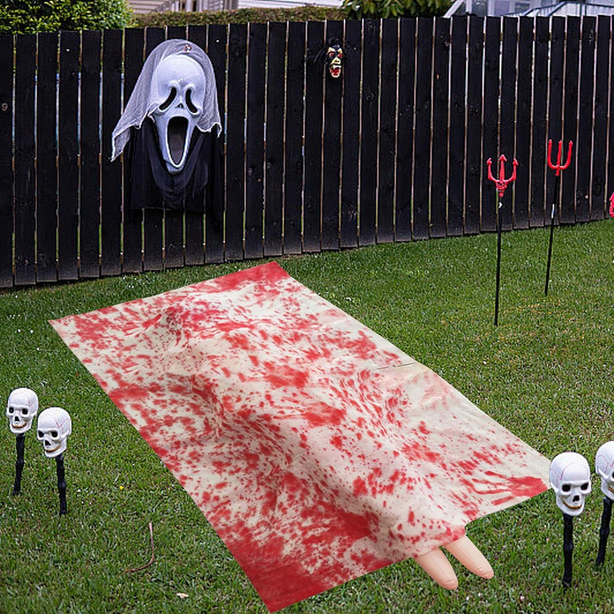 Halloween Deko Leiche Garten Horror Requisiten 150CM