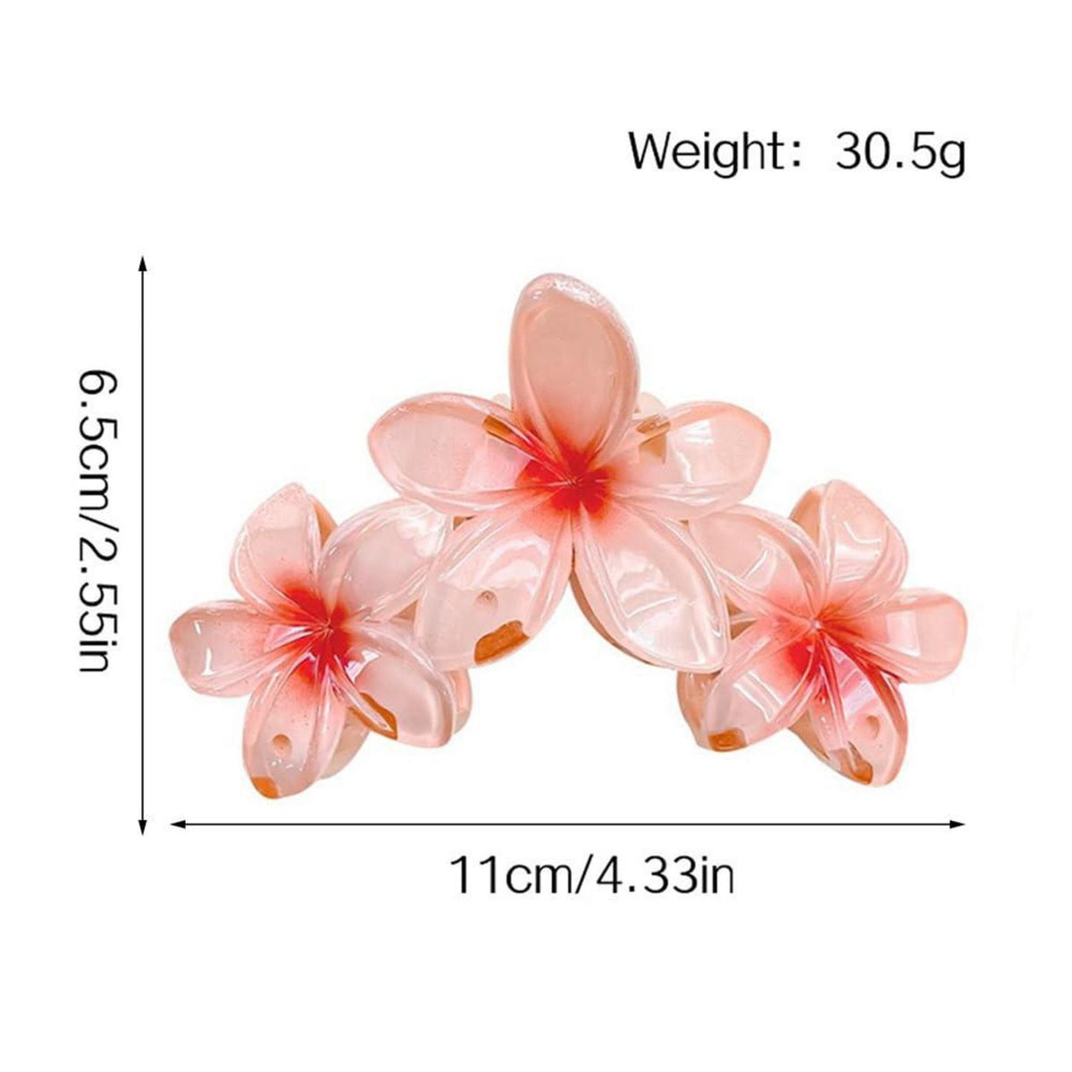 4er Pack Blumen Haarklammern Acryl Haarspangen Damen Mädchen Haar-Zubehör