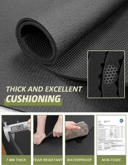 innhom Bodenschutzmatte Fitnessgeräte 243x182x0,7cm Schwarz