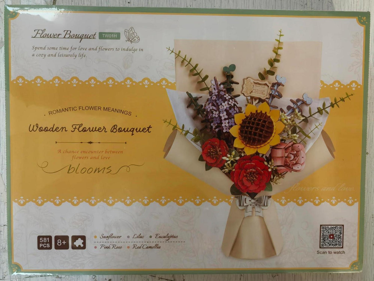 Rolife 3D Puzzle Blumenstrauß Holz Handwerk Kit Erwachsene Bouquet