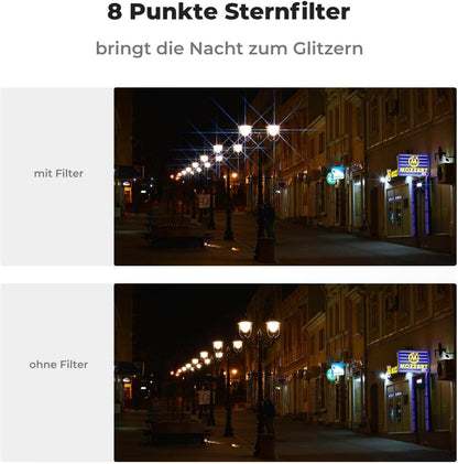 58mm Sternfilter Set 4 6 8 Punkte für Sternenlicht Kamera