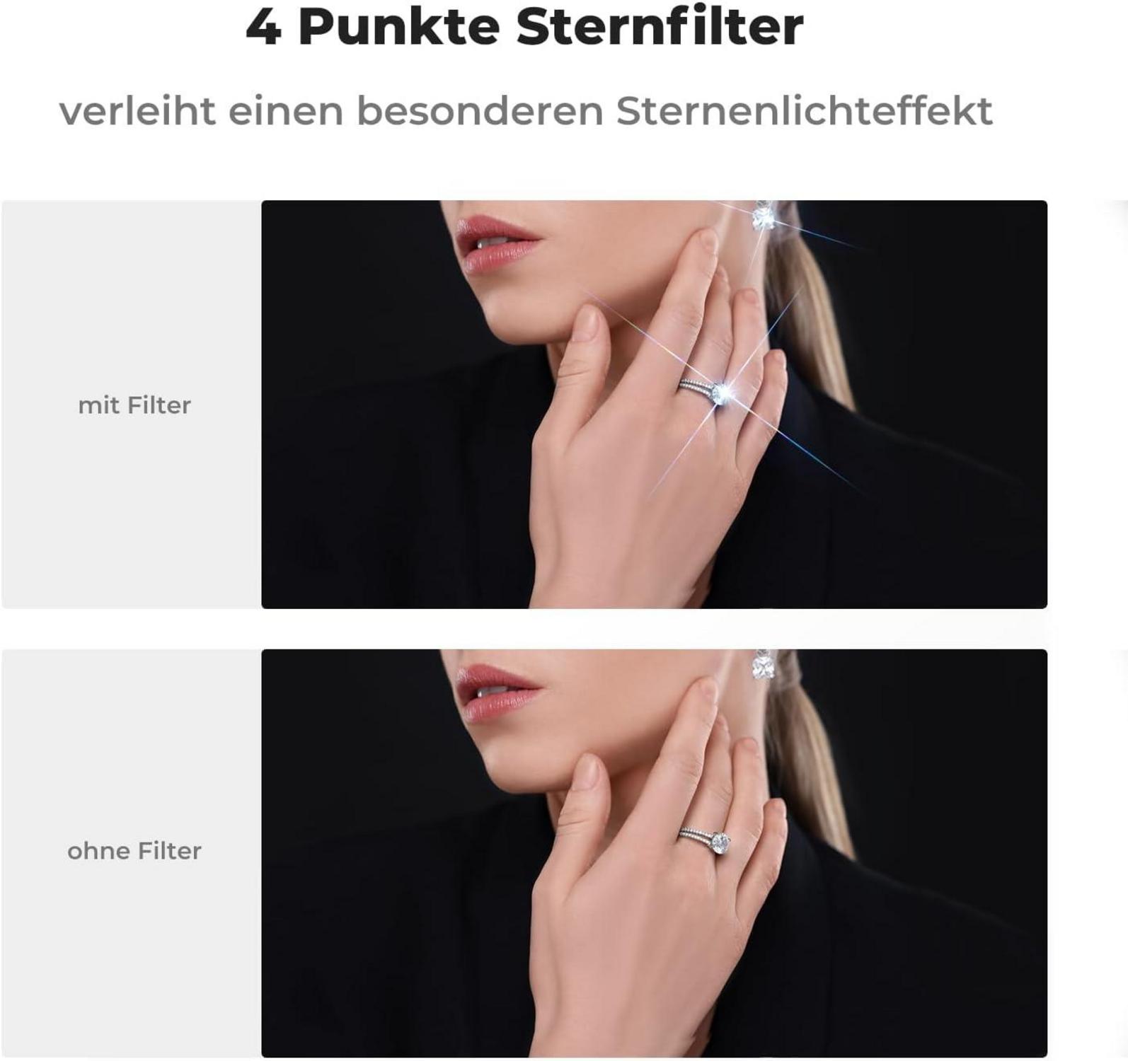 55mm Sternfilter Set 4-6-8 Punkte für Sternenlichteffekte