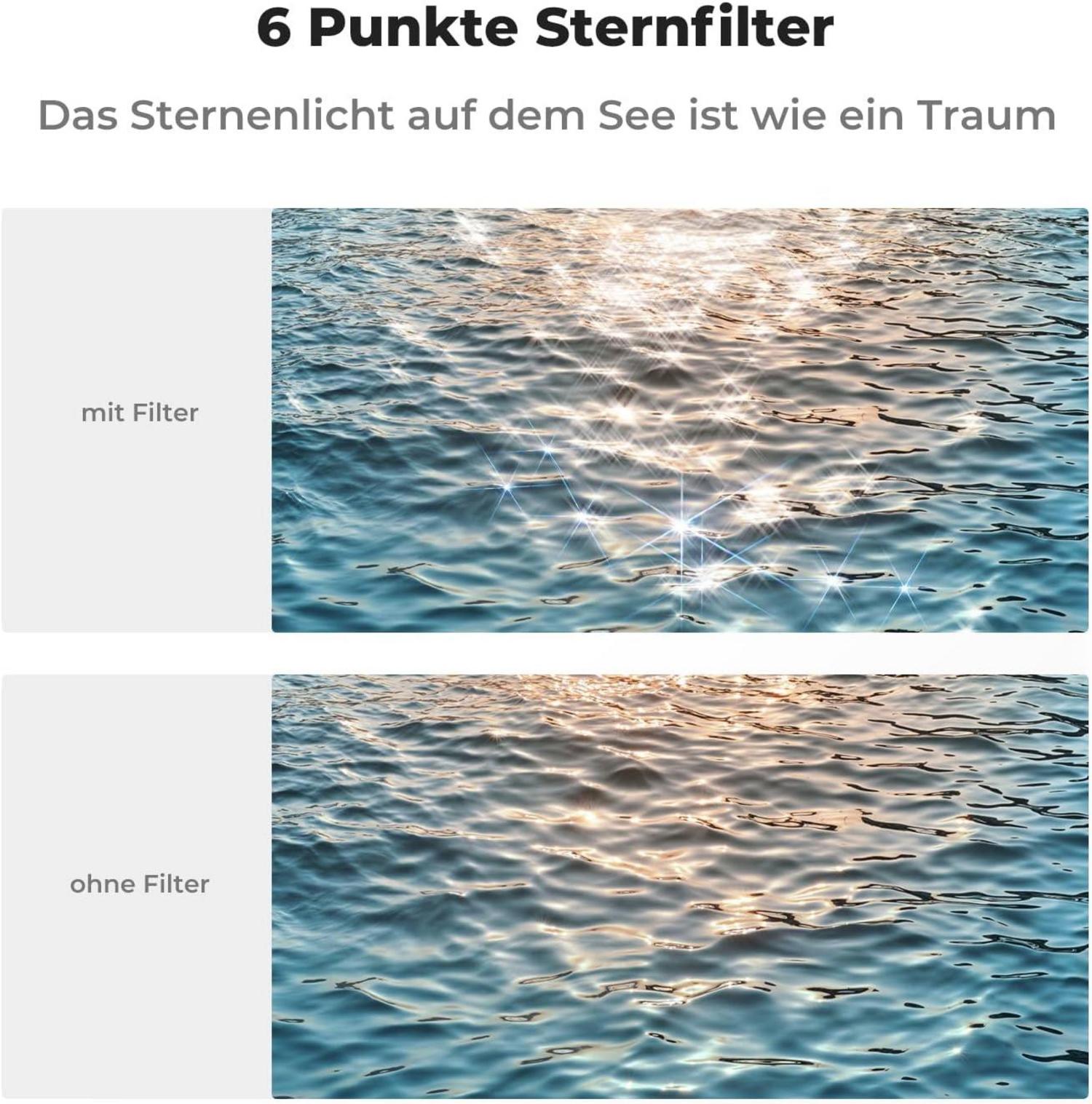 K&F Concept Nano K-Serie 55mm Sternfilter 4 6 8 Punkte für Sternenlicht-Effekte