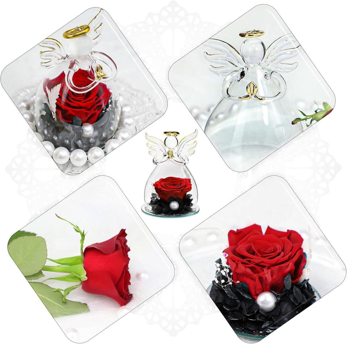 Ewige Rosen Engel Figur Geschenk für Damen & Mütter