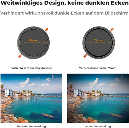 52mm ND CPL Filter 2-in-1 Multifunktion Neutraldichtefilter Polarisationsfilter