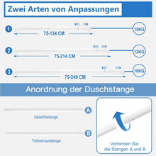 Gardinenstange Teleskopstange Ø25mm Duschvorhangstange