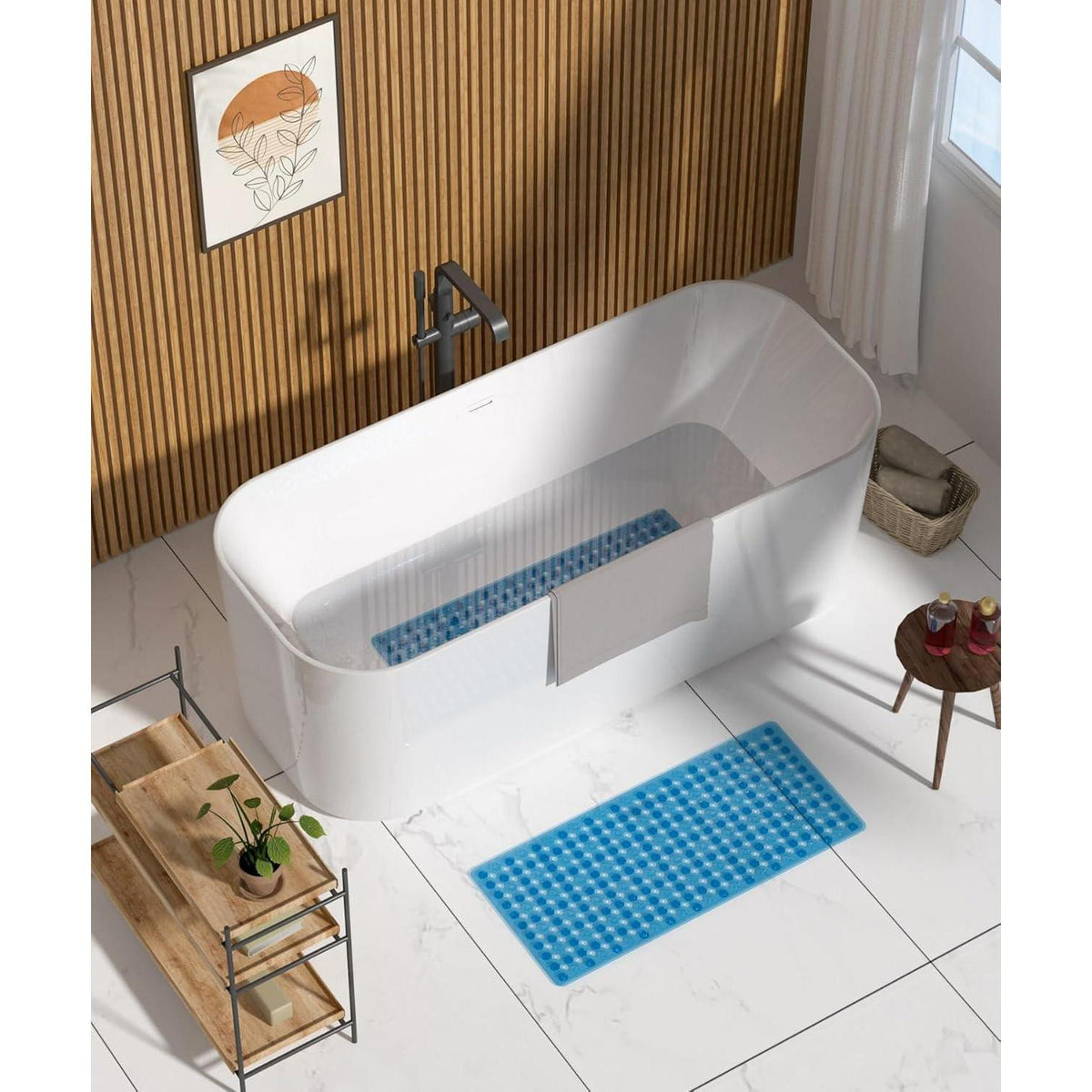 Rutschfeste Badewannenmatte 89x40cm – Schnelltrocknend & Hygienisch