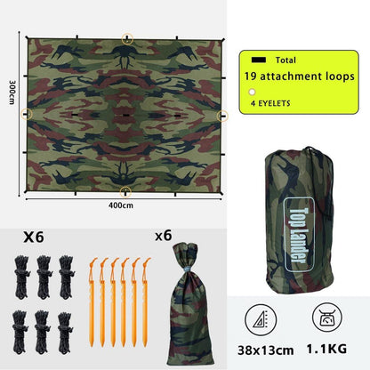 Ultraleichtes 3x4m Tarp Zeltplane Wasserdicht mit Ösen