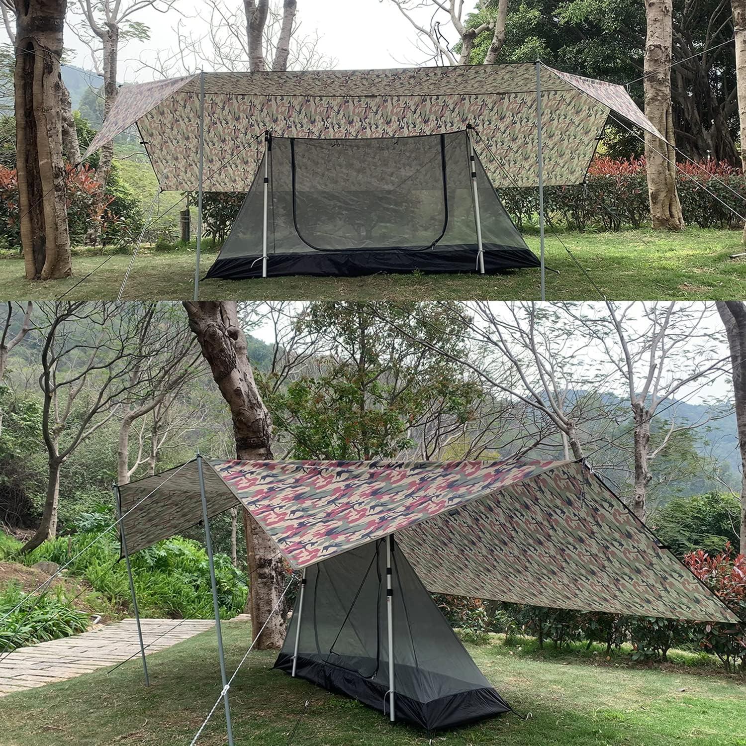 Ultraleichtes Zeltplane 3x4m Wasserdicht Sonnensegel für Hängematte Wandern Outdoor