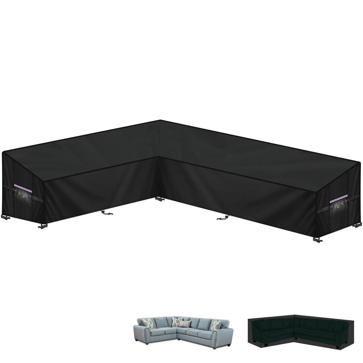 Gartenlounge Abdeckplane L-Form | Wasserdicht & Windfest