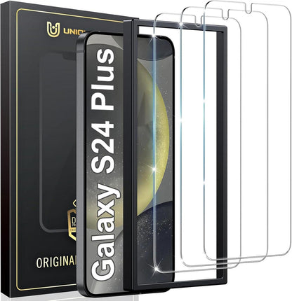 Schutzfolie Samsung Galaxy S24 Plus Panzer Glas 3er Set_hell