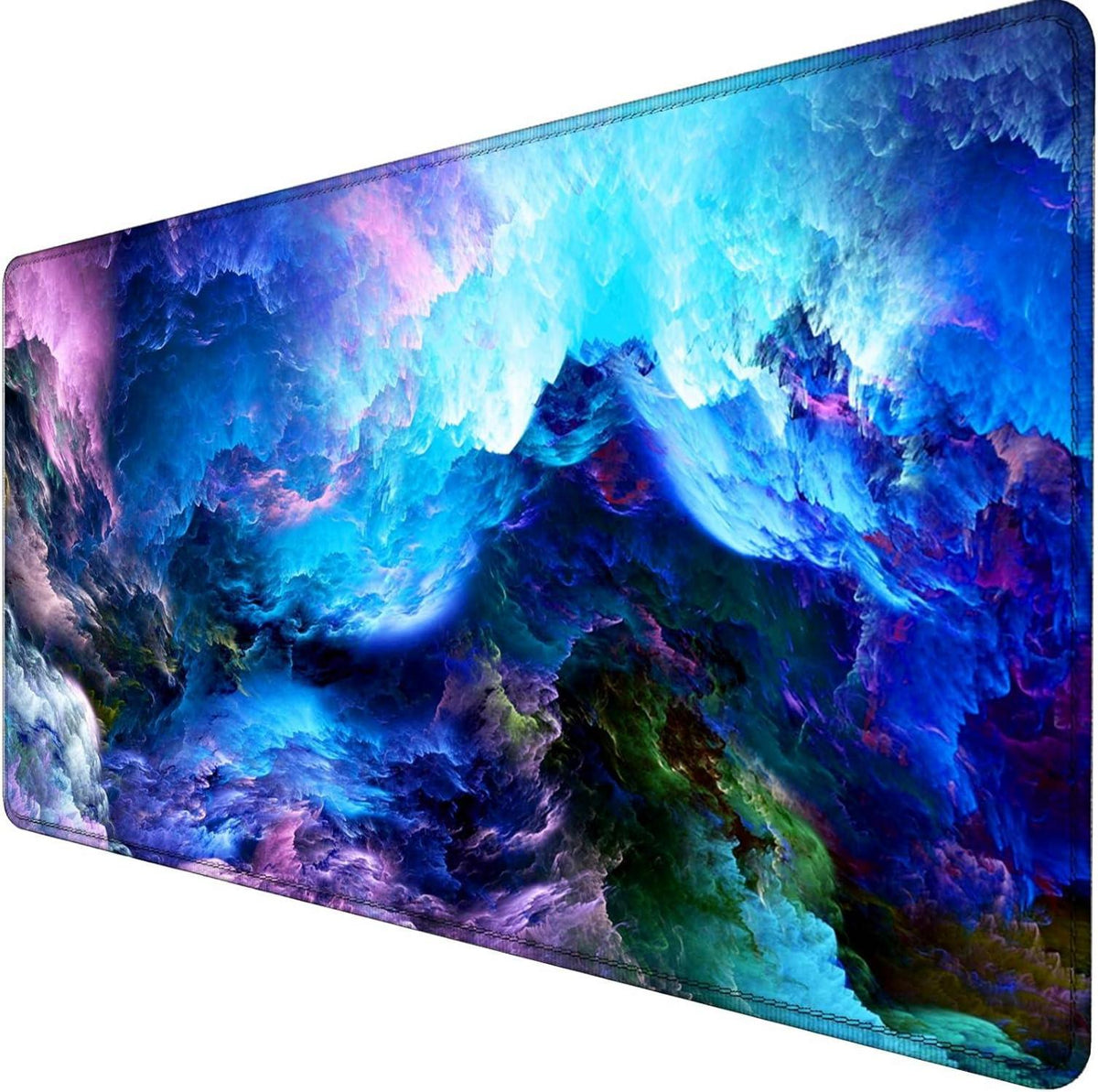 Gaming Mauspad XXL 900x400mm Sternennebel Vernähte Kanten Wasserdicht