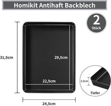 Homikit Backblech Set Karbonstahl 2er Antihaft