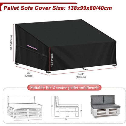 Wasserdichte Palettenmöbel Abdeckung für Gartensofa 138x99x80/40cm