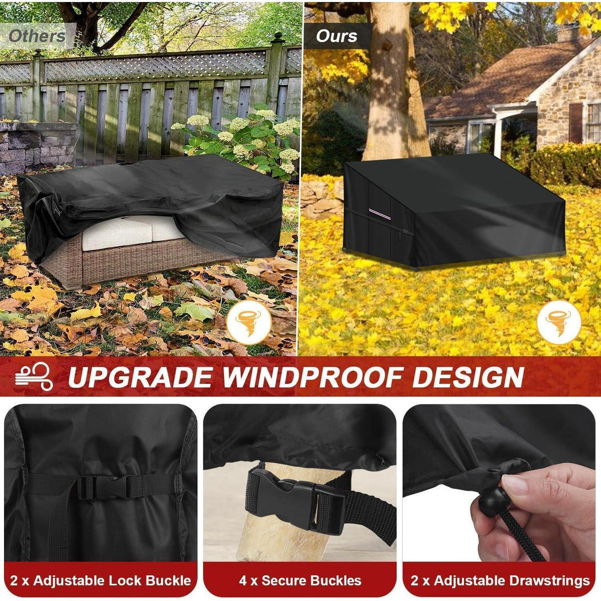 Wasserdichte Palettenmöbel Abdeckung für Gartensofa 138x99x80/40cm