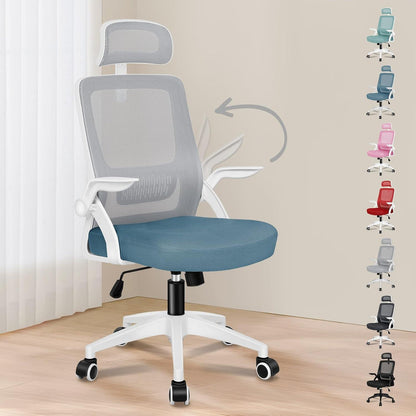 Ergonomischer Bürostuhl mit Lordosenstütze und Kopfstütze
