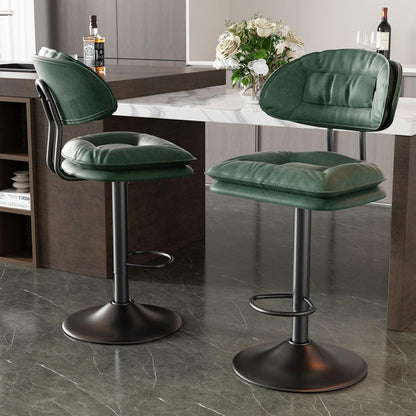 Barhocker 2er Set Ergonomisch Gepolstert Military Green