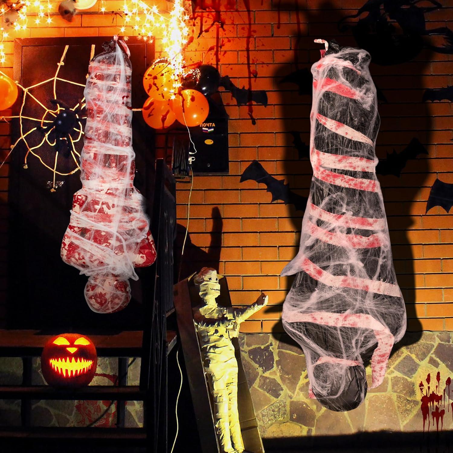 2er Set Halloween Leichen Requisiten - Hängende Leiche Deko Gruselig