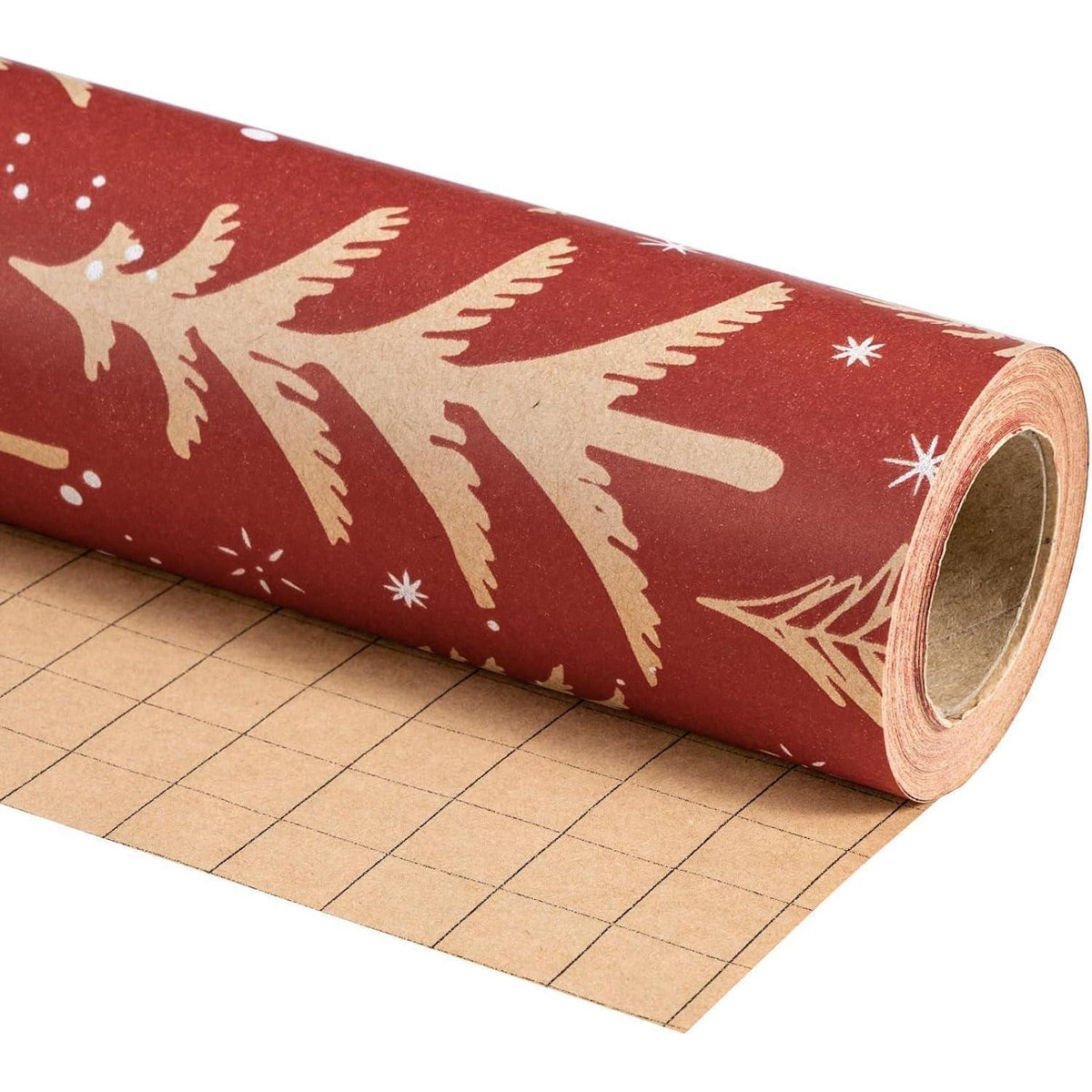 Weihnachtsgeschenkpapier Rolle mit rotem Weihnachtsbaum Design