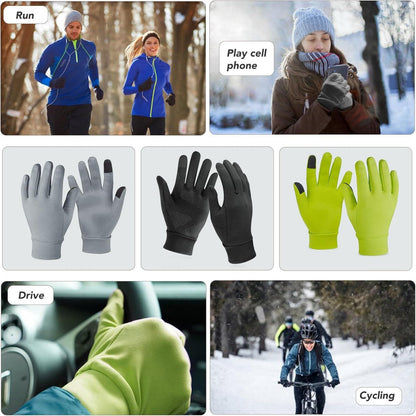 Unigear Touchscreen Handschuhe Laufhandschuhe Warm Winddicht Grün L