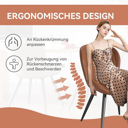 Esszimmerstühle 2er Set Braun – Ergonomisch & Robust