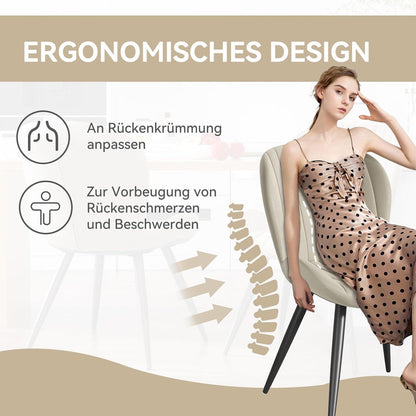 Esszimmerstühle 2er Set Beige – Ergonomisch & Robust