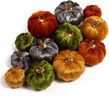 12er Set Herbst Kürbis Dekoration aus Schaum Simulation