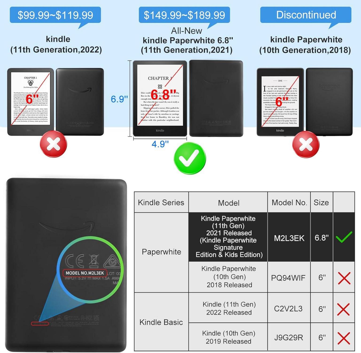 CoBak Kindle Paperwhite Hülle - Smart-Cover mit