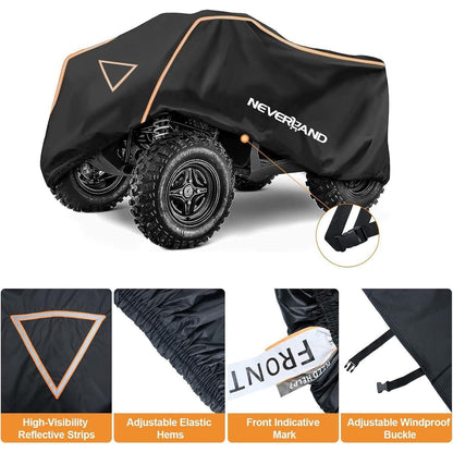 ATV Abdeckplane Wasserdicht XXXL 256x110x120cm Orange/Schwarz