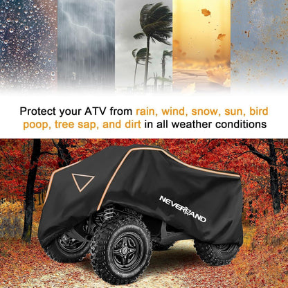 ATV Abdeckplane Wasserdicht XXXL 256x110x120cm Orange/Schwarz