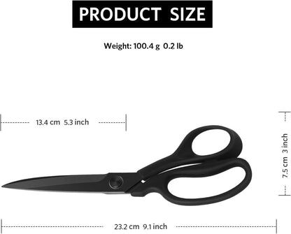Nähschere Stoffschere 23 cm Klinge Titanbeschichtung Schwarz
