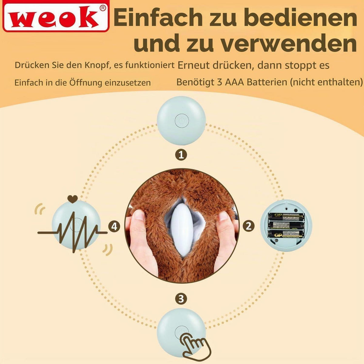 Herzschlag Welpe Plüschtier – Angstlinderung & Kuscheltraum