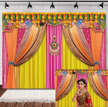 Indischer Hochzeitsfotografie-Hintergrund Diwali Party Dekoration