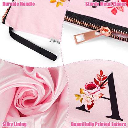 Personalisierte Kosmetiktasche mit Initialen, Pink