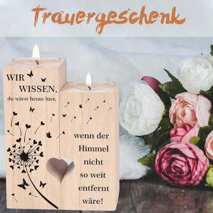 Trauergeschenk Kerzenständer Grabkerzen Trauerkerze Deko Trauerlicht