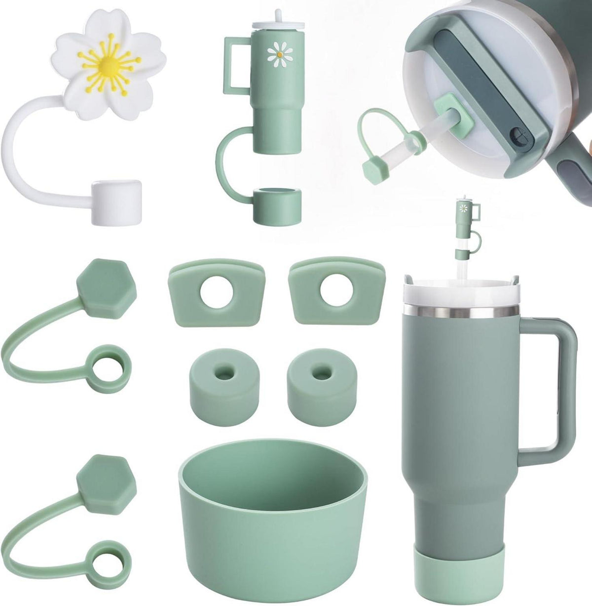 Auslaufsicheres Silikon Zubehör-Set für Stanley Cup Becher