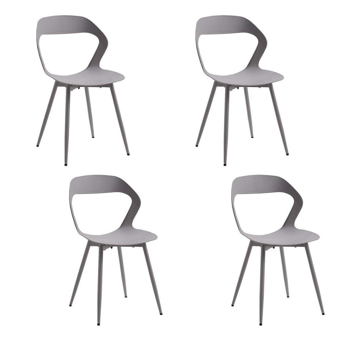 Nordischer Esszimmerstuhl Set 4er-Pack Grau