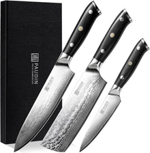 Damastmesser Set 3-tlg. VG10 G10 Griff