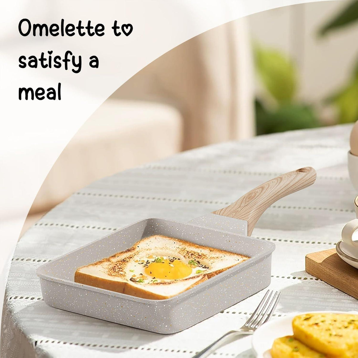 Antihaft Tamagoyaki Omelette Pfanne mit Granitbeschichtung - Induktion