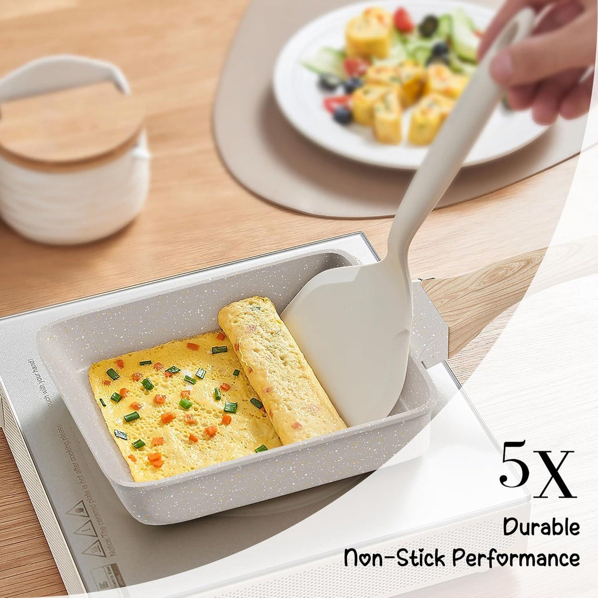 Antihaft Tamagoyaki Omelette Pfanne mit Granitbeschichtung