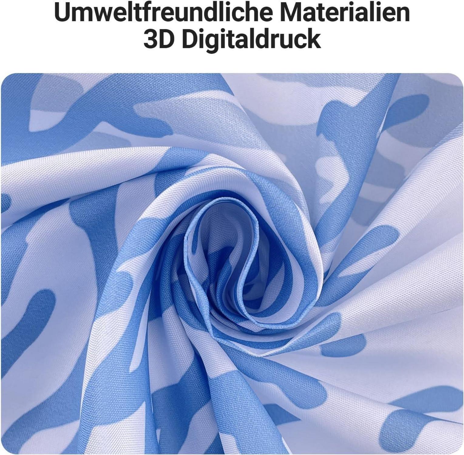 Duschvorhang Polyester Textil Unterwasseralgen Antischimmel 220x180cm