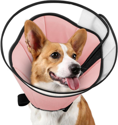 Verstellbare Halskrause Hund Leckschutz Operation XL Pink