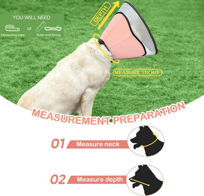 Verstellbare Halskrause Hund Leckschutz Operation XL Pink