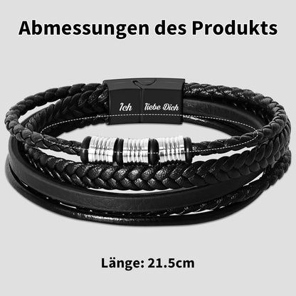 Armband "Ich Liebe Dich" - Geschenk für Männer in Lederoptik