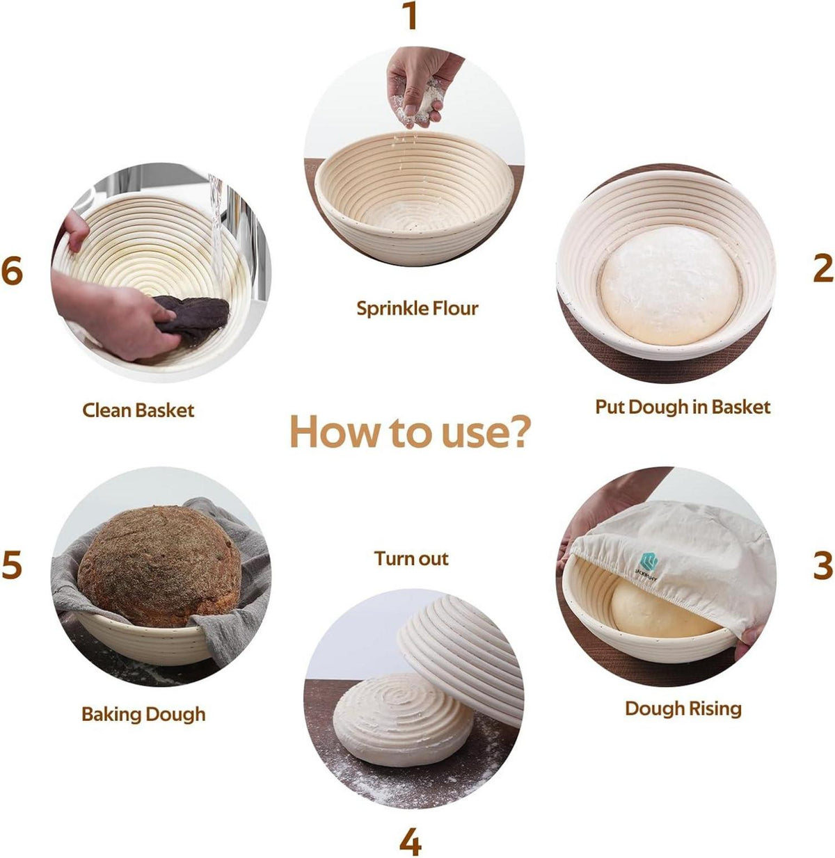 Professionelles 23cm Brotbackset mit Sauerteigstarter & Zubehör