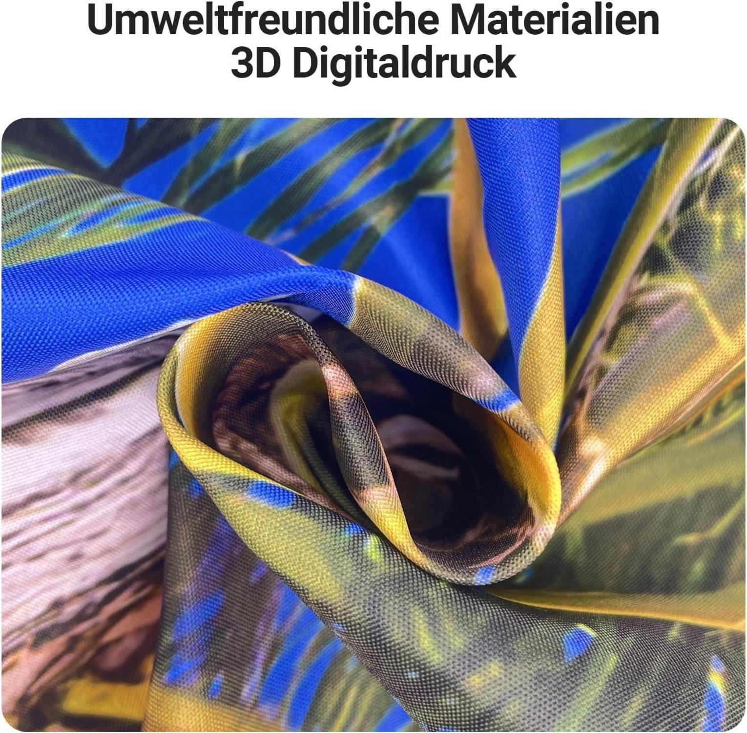 Duschvorhang Strandmuster Antischimmel beschwert 240x200cm
