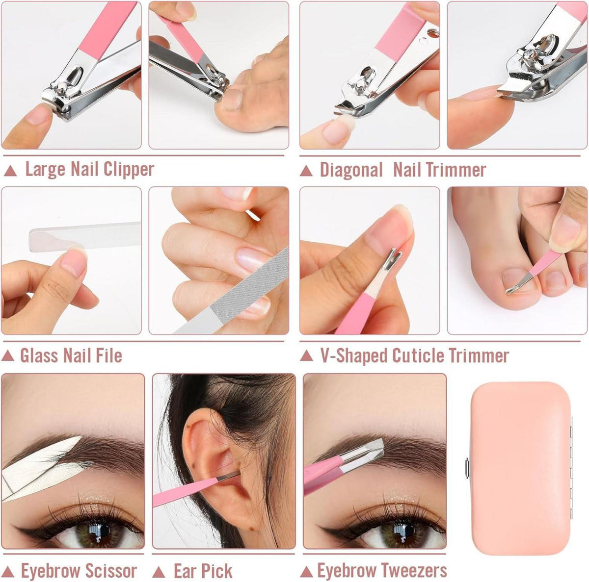 Maniküre Set Frauen Edelstahl Nagelknipser Maniküre Kit mit