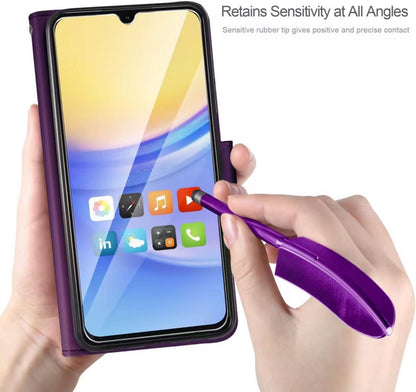 Samsung Galaxy A15 5G/4G Leder Wallet Flip Hülle mit Schutzfolie und
