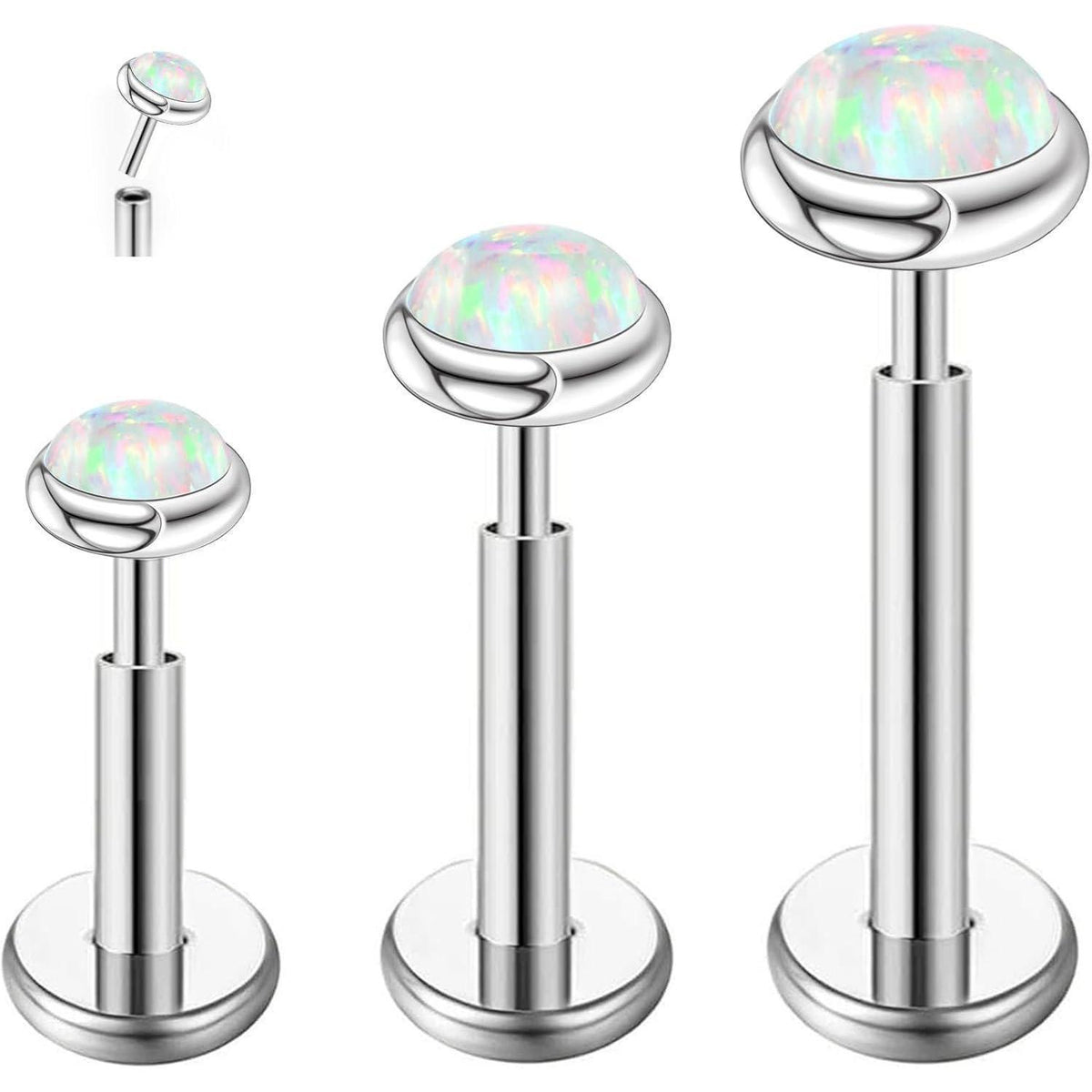 G23 Titan Piercing Schmuck für Ohr, Helix, Lippe, Tragus – Hypoallergen, Silber & Gold