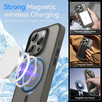 Magnetische iPhone 15 Pro Max Hülle, Stoßfest, Matt, MagSafe